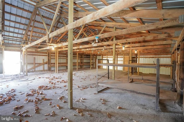 miscellaneous room with vaulted ceiling