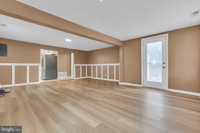 interior space featuring light hardwood / wood-style flooring