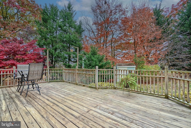 view of wooden deck