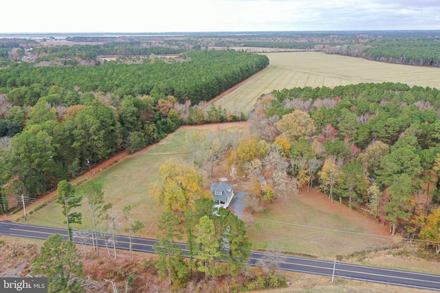 bird's eye view with a rural view