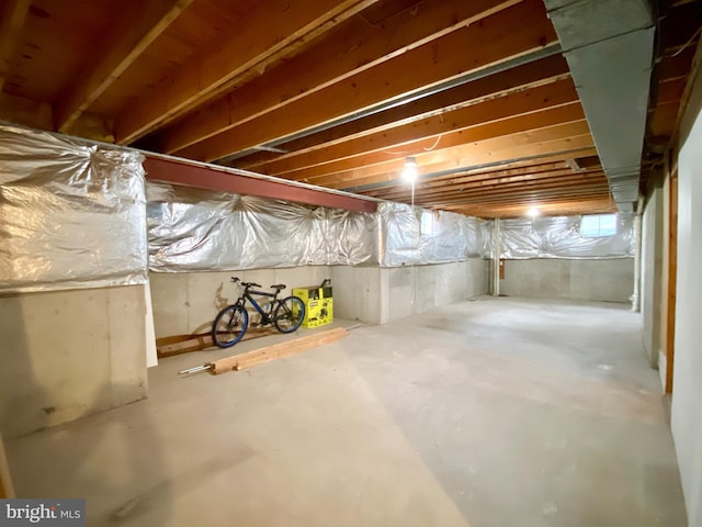 view of basement