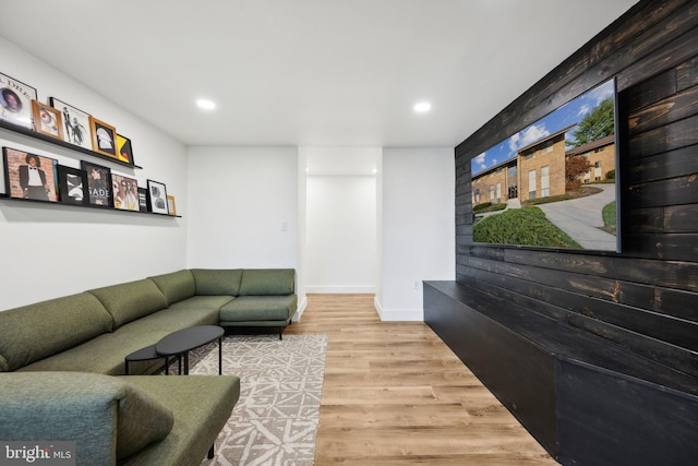 living room featuring hardwood / wood-style floors