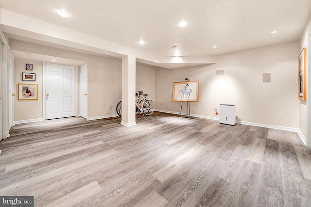 interior space featuring light hardwood / wood-style floors