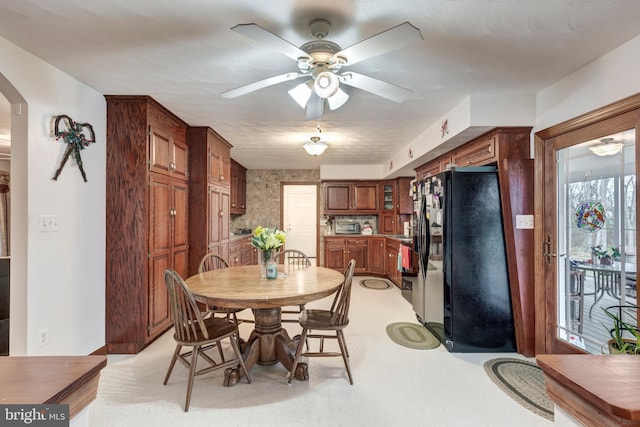 310 Updyke Rd, Littlestown, PA 17340 - dining area with ceiling fan and arched walkways