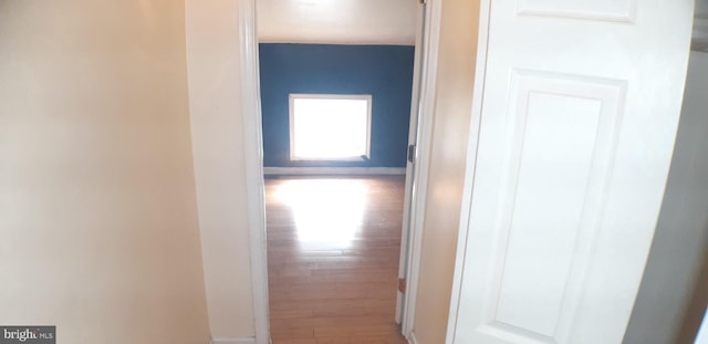 hall featuring hardwood / wood-style floors