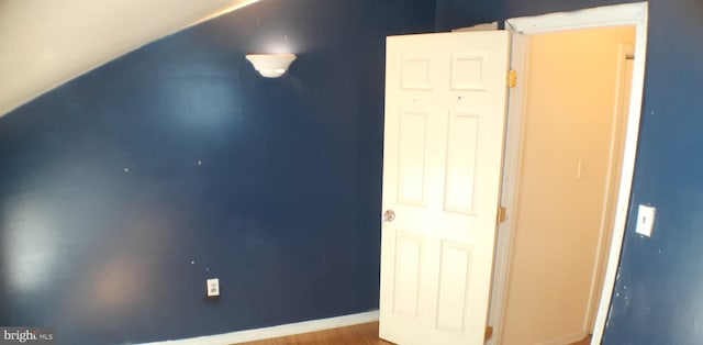 spare room with light hardwood / wood-style flooring