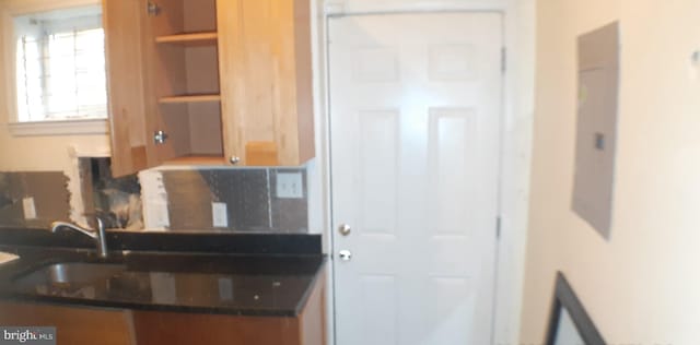 kitchen with backsplash and sink