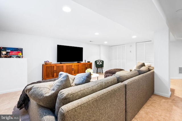 view of carpeted living room