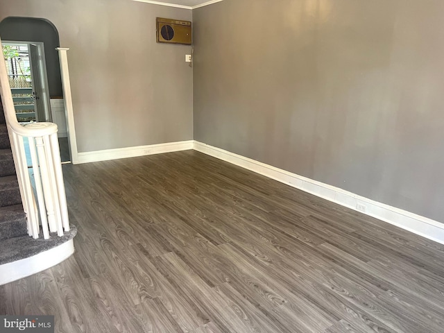 1635 S Etting St, Philadelphia, PA 19145 - spare room with wood finished floors, baseboards, and stairs