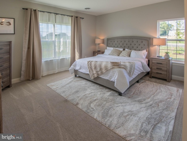 view of carpeted bedroom