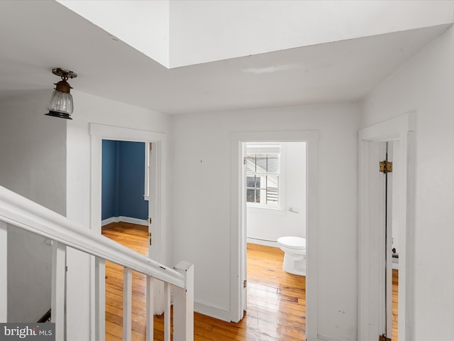 hall featuring light hardwood / wood-style flooring