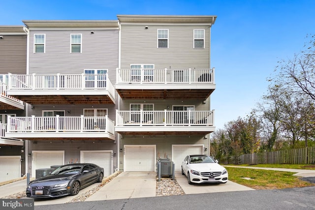 exterior space featuring a garage