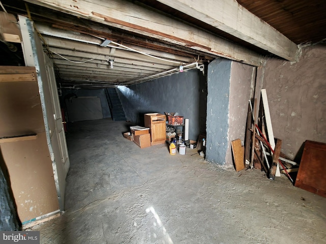 view of basement