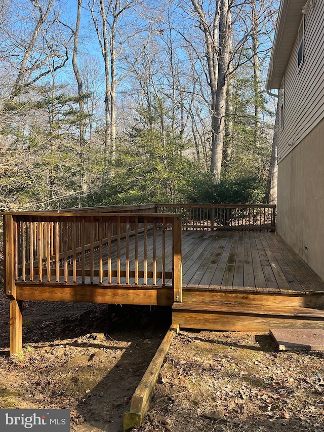 view of wooden deck