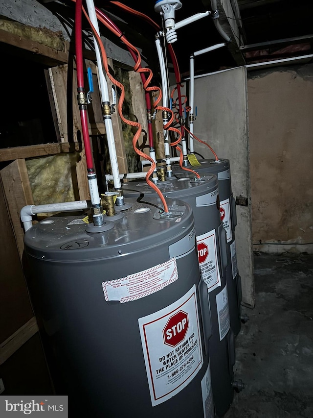 utilities featuring electric water heater