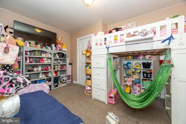 bedroom with carpet floors