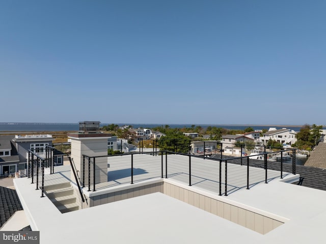 view of patio featuring a balcony