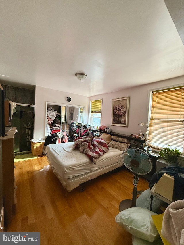 living room with light hardwood / wood-style floors