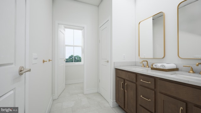 bathroom with vanity