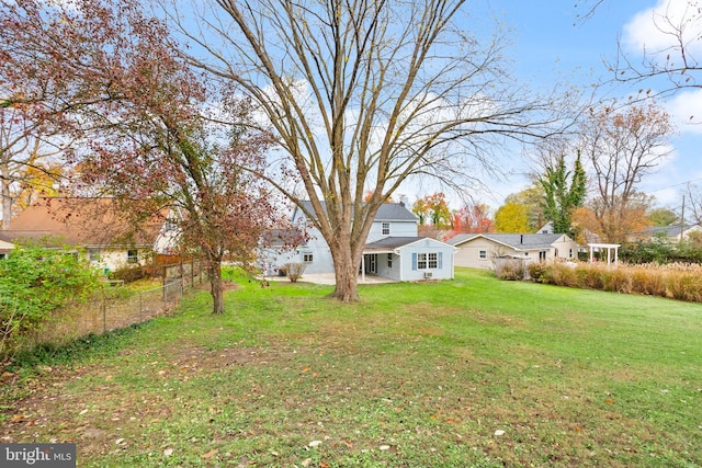 view of yard with a patio area