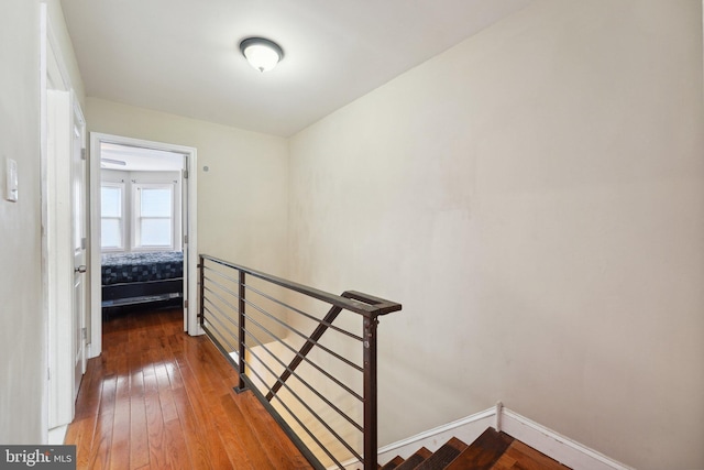 5019 N Franklin St, Philadelphia, PA 19120 - corridor featuring an upstairs landing, wood-type flooring, and baseboards