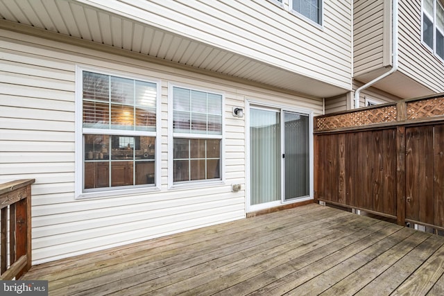 view of wooden deck