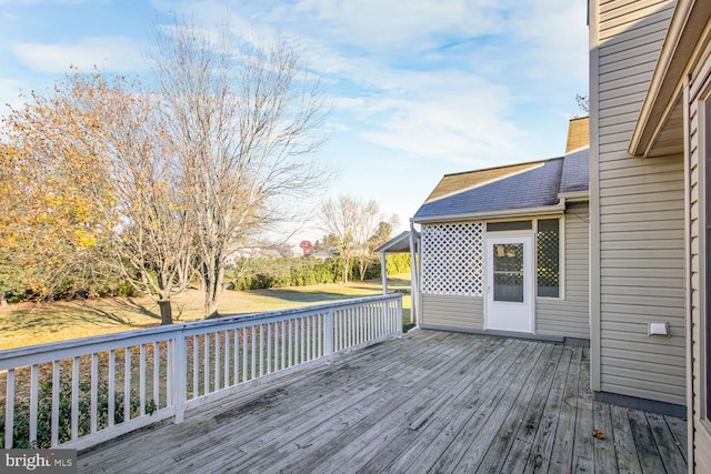 view of wooden deck