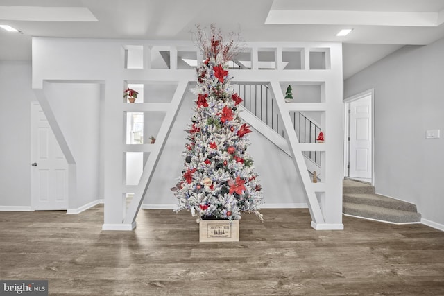 interior space featuring dark hardwood / wood-style flooring