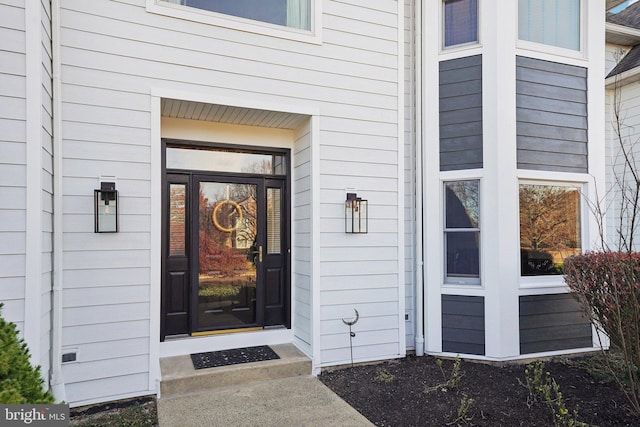 view of doorway to property