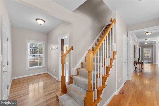 entryway featuring light hardwood / wood-style floors