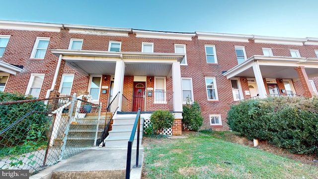 multi unit property with covered porch