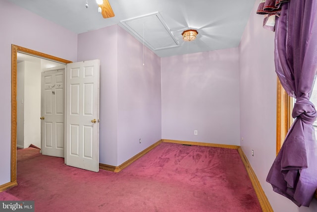 61 Belmont Ave, Wilmington, DE 19804 - additional living space with attic access, carpet flooring, and baseboards