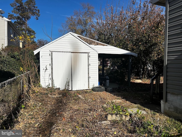 view of outbuilding