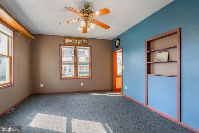 61 Belmont Ave, Wilmington, DE 19804 - empty room with ceiling fan, carpet, and baseboards