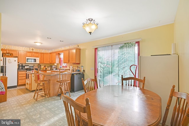 view of dining area