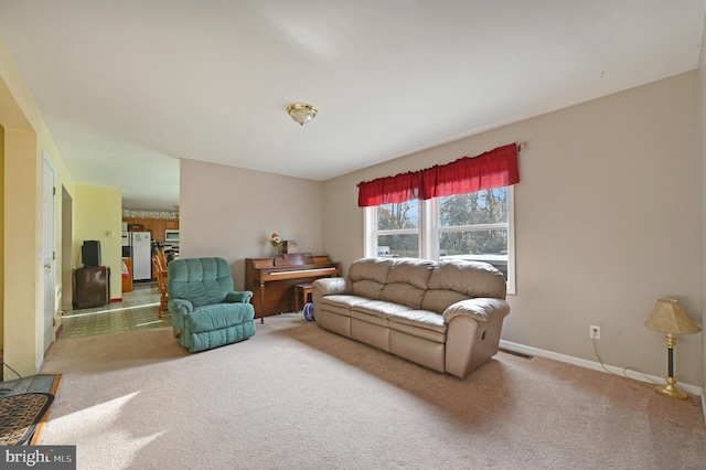 view of carpeted living room