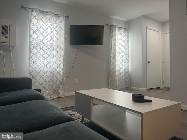 6406 Coastal Hwy Unit 201, Ocean City, MD 21842 - living room featuring wood finished floors and baseboards