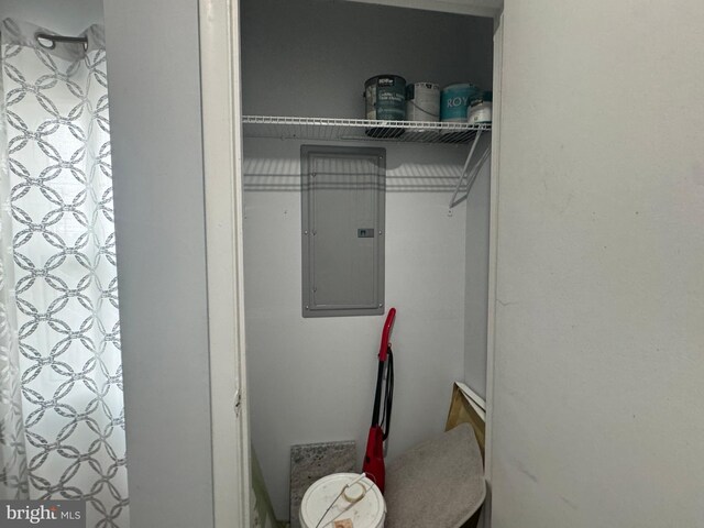 closet with electric panel