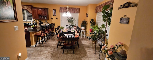 view of dining room