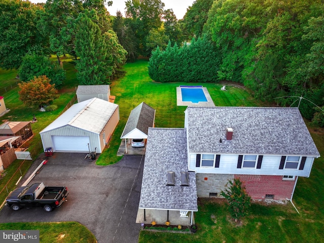 birds eye view of property