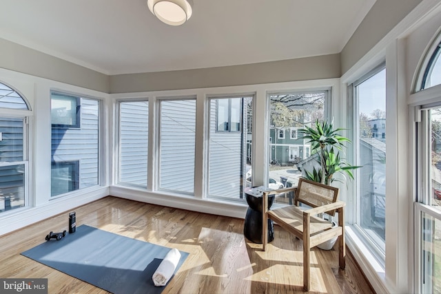 view of sunroom