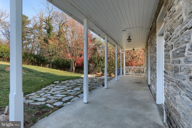 view of patio / terrace with a porch