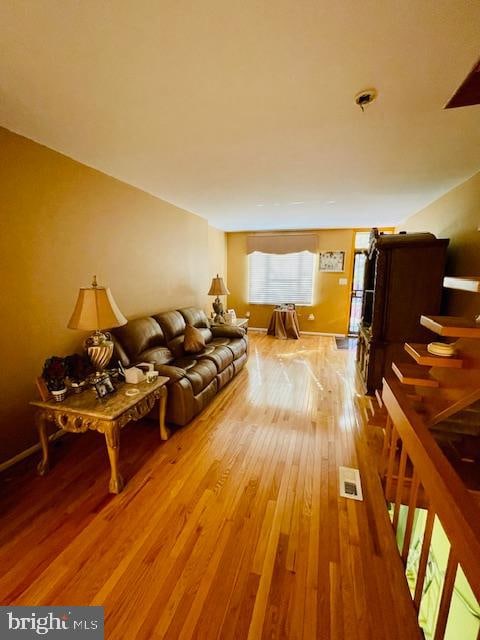 living room featuring hardwood / wood-style floors