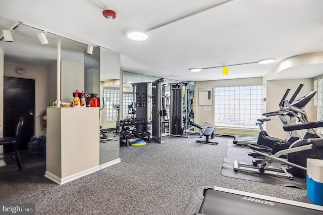 1239 Vermont Ave NW Unit 602, Washington, DC 20005 - workout area featuring carpet and baseboards