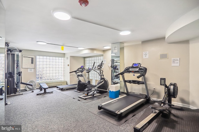 1239 Vermont Ave NW Unit 602, Washington, DC 20005 - workout area featuring baseboards