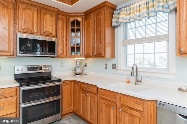 kitchen with sink and stainless steel appliances