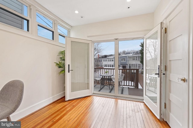 view of sunroom