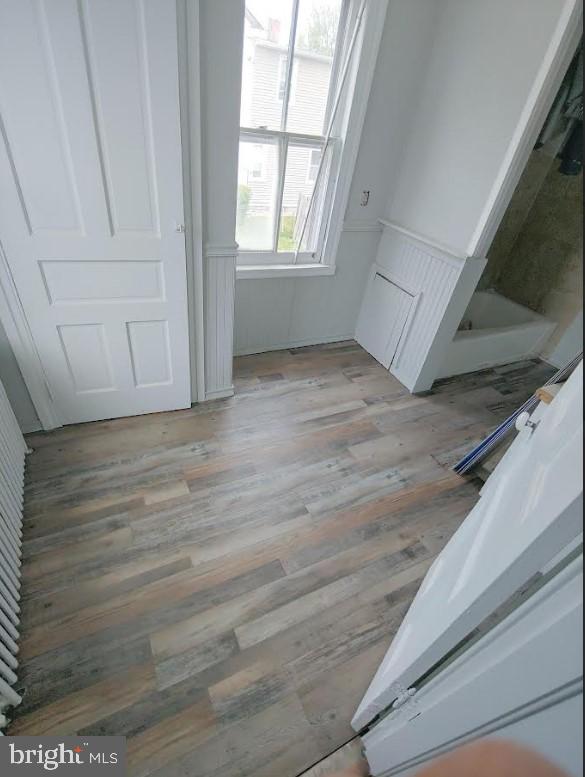 interior space with wood-type flooring