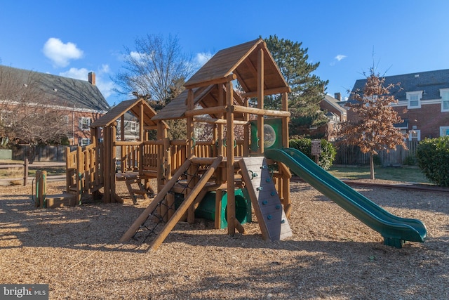 view of jungle gym