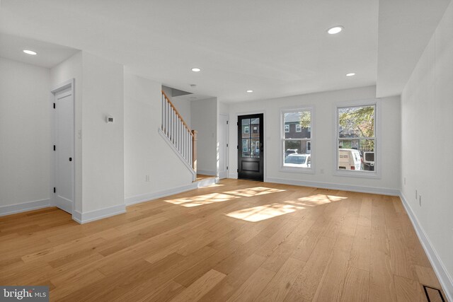 interior space with light wood-type flooring